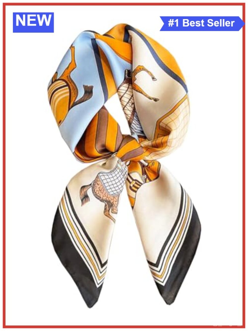 Polyester Satin Hair Scarf Bandana Neck Wrap Lightweight Fashion Scarf